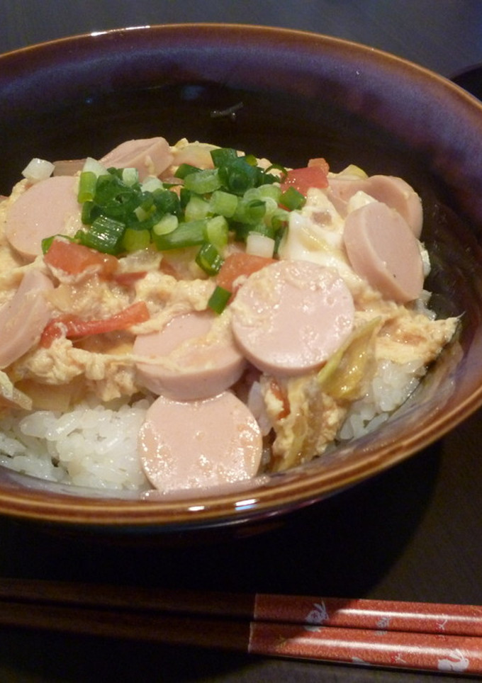 おさかなのソーセージ卵とじ丼-レシピのメイン写真