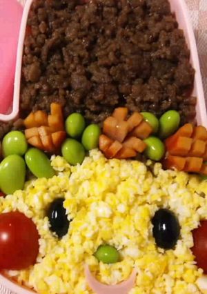 マイメロ そぼろ弁当-レシピのメイン写真