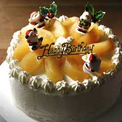 รูปของ ■クリスマスケーキに＊リンゴのコンポート