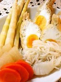 簡単♪卵きんちゃくと野菜の煮物-レシピのメイン写真