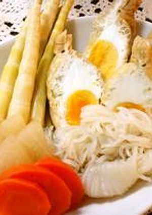 簡単♪卵きんちゃくと野菜の煮物-レシピのメイン写真