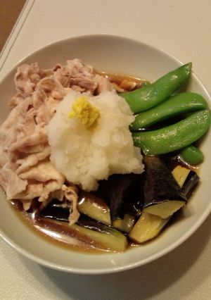 揚げだしなすに豚シャブのっけ-レシピのメイン写真