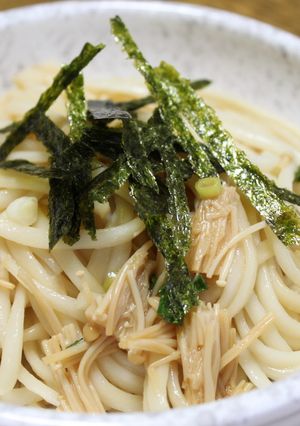 干しうどんで！簡単美味しいなめ茸うどん☆-レシピのメイン写真