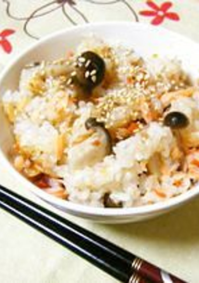 鮭とキノコの炊き込みごはん-レシピのメイン写真