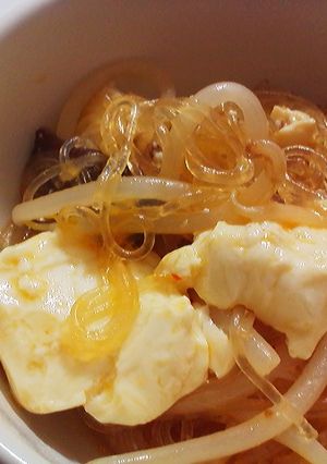 市販の麻婆春雨+ちょい足し＝カサ増で旨し-レシピのメイン写真