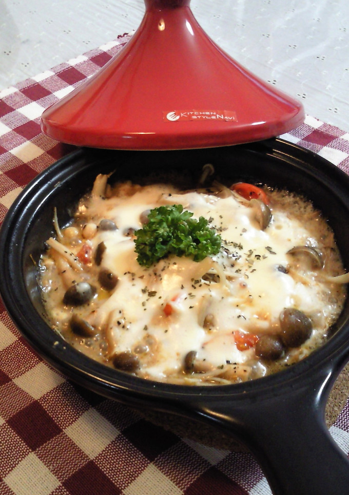 ★タジンできのことトマトのチーズ蒸し★-レシピのメイン写真