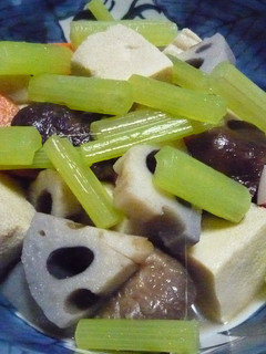 ヘルシー簡単母の味☆野菜と高野豆腐の煮物-レシピのメイン写真