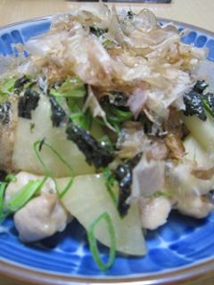 大根と鶏のおかかじょうゆ炒め-レシピのメイン写真