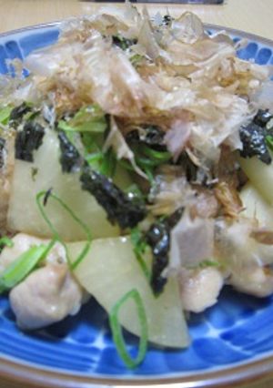 大根と鶏のおかかじょうゆ炒め-レシピのメイン写真