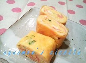 ✿カイワレとハムの卵焼き✿お弁当にも♫-レシピのメイン写真