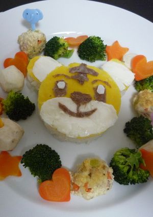 お誕生日に☆しまじろうのごはんケーキ♪-レシピのメイン写真