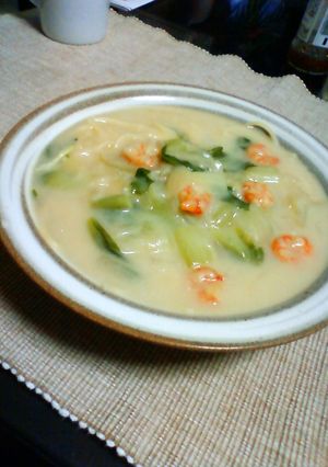 エビとチンゲン菜のクリームパスタ-レシピのメイン写真