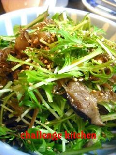 水菜とキンピラごぼうdeさっぱりサラダ☆-レシピのメイン写真
