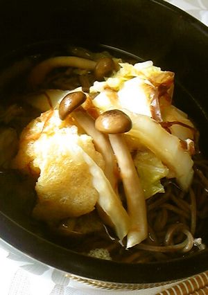 白菜　しめじ　ハマる　あったか蕎麦-レシピのメイン写真