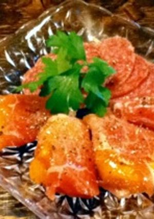 柿と生ハムの冷菜-レシピのメイン写真