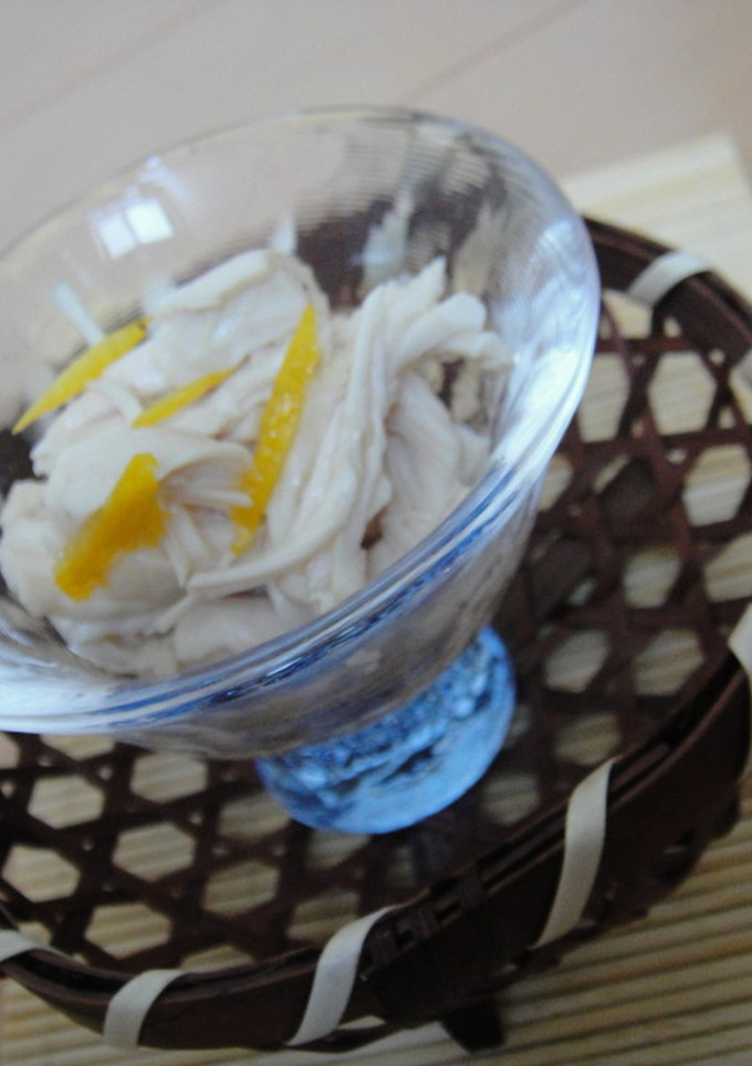 ゆず香る☆ささみの酢の物-レシピのメイン写真