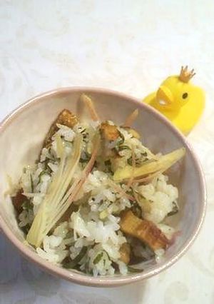 穴子ご飯✿第2弾は大葉と茗荷で♪-レシピのメイン写真