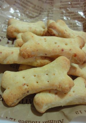 愛犬用☆型不要・ボーンクッキー♡チーズ味-レシピのメイン写真