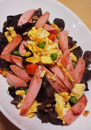 おさかなのソーセージ&きくらげの中華炒め-レシピのメイン写真