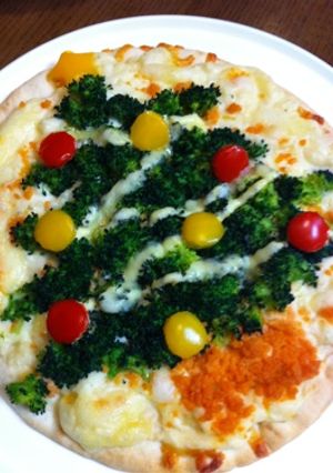 クリスマスに☆ツリーピザ-レシピのメイン写真
