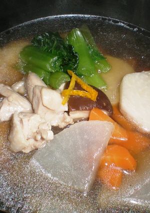 シンプル 鶏のお雑煮 (関東風)-レシピのメイン写真