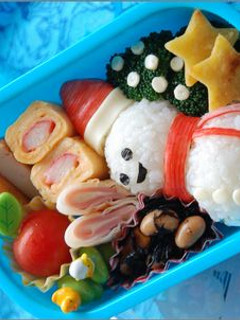 クリスマスお弁当 雪だるまさんとツリー♪-レシピのメイン写真