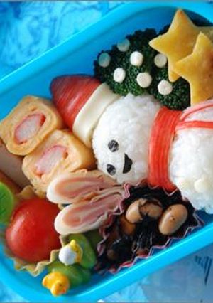 クリスマスお弁当　雪だるまさんとツリー♪-レシピのメイン写真