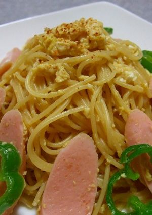 魚肉ソーセージと卵のパスタ♪-レシピのメイン写真