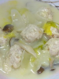 ★鶏だんごと白菜のミルク煮-レシピのメイン写真