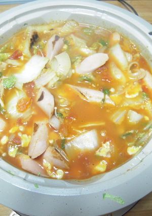 お魚ソーセージ入り　トマト鍋-レシピのメイン写真