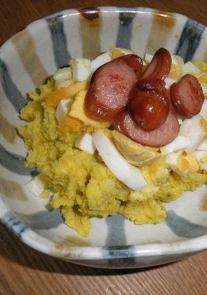 彩り綺麗なぽてかぼちゃサラダ-レシピのメイン写真