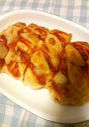 HMと高野豆腐でアメドック風ピザパン♪-レシピのメイン写真