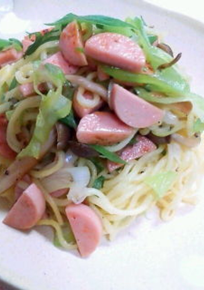 おさかなのソーセージでネギ塩焼きそば-レシピのメイン写真