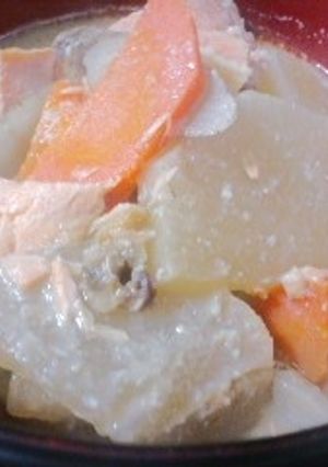 味噌汁風かす汁-レシピのメイン写真