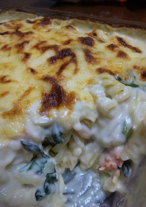 ずぼらなレシピ!鮭ほうれん草グラタン♪-レシピのメイン写真