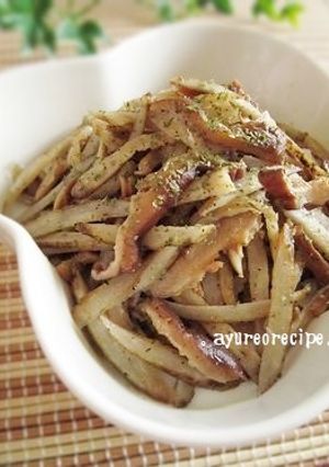 レンジだけで旨々♪ごぼう椎茸しおバター-レシピのメイン写真
