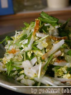 水菜と白菜のちくわサラダ-レシピのメイン写真