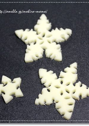 クリスマス　キャラ弁に☆星型で雪の結晶♪-レシピのメイン写真