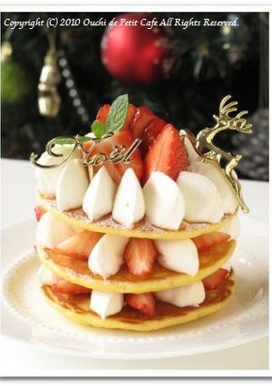 クリスマスのデコレーションパンケーキ-レシピのメイン写真