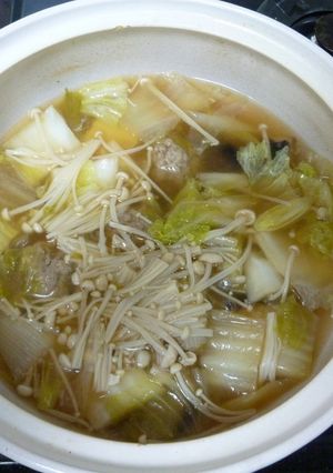 スープがおいしい！中華風肉団子鍋-レシピのメイン写真