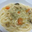 残り物がメインに♪クリームシチューうどん