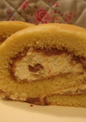 ダブルなマロンロールケーキ-レシピのメイン写真