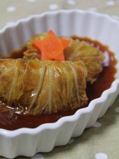 ビーフシチューのルーdeロール白菜-レシピのメイン写真