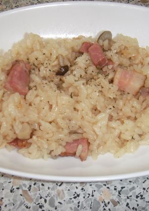 厚切りベーコンときのこのピラフ-レシピのメイン写真