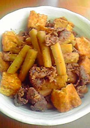 簡単！牛肉とゴボウの山椒すき煮-レシピのメイン写真