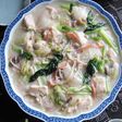 いたわりメニュー【豆乳スープの絡み豆腐】