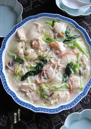 いたわりメニュー【豆乳スープの絡み豆腐】-レシピのメイン写真