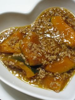 南瓜の挽肉あんかけ-レシピのメイン写真