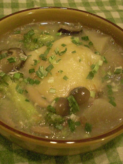 とろとろきのこスープの豆乳雑煮-レシピのメイン写真
