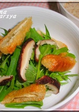 ☆水菜と焼きしいたけのごまマヨサラダ☆-レシピのメイン写真